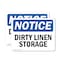 Signmission Dirty Linen Storage, 7 in W x Rectangle, Vinyl Decal OS-2PACK-NS-D-57-L-11031 - alternate 1